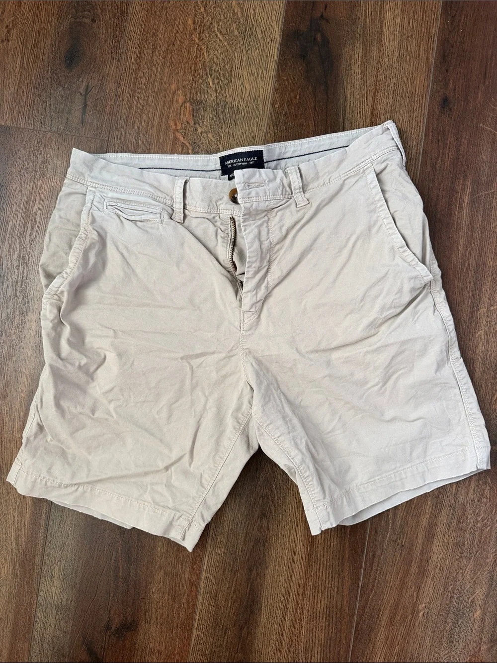 American Eagle Outfitters Beige Flat Front Men’s Shorts